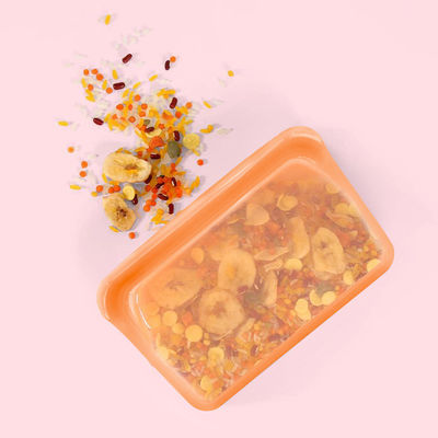 Bpa Free Clear Silicone Food Bag Set Microwave Freezer Safe Airtight Storage Bags Various Colors