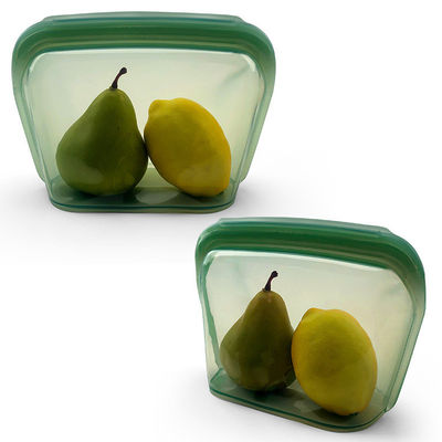 Food Storage Zip Lock Silicone Food Bags 1300 ML Reusable Eco Friendly