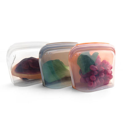 Food Storage Zip Lock Silicone Food Bags 1300 ML Reusable Eco Friendly