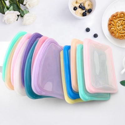 Ekoloji dostu gıda depolama için 800 ml BPA'sız Tekrar kullanılabilir ve pratik silikon gıda torbası